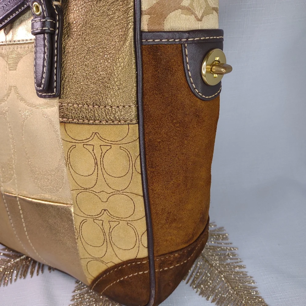 Golden Coach patchwork handbag. - Picture 5 of 8